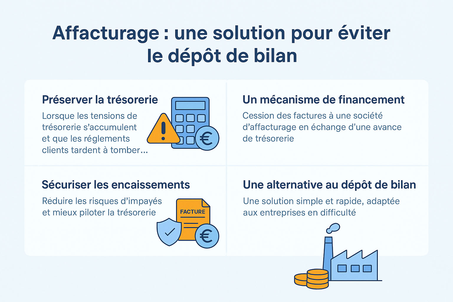 L'affacturage pour éviter le dépôt de bilan