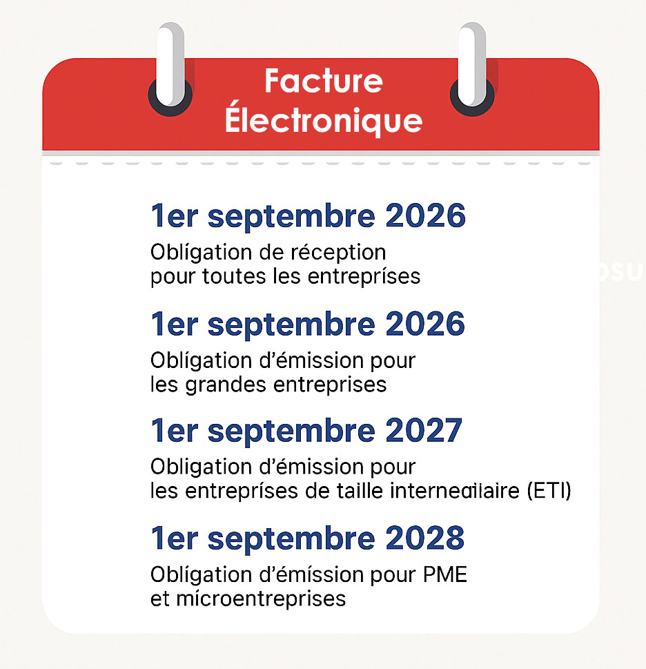 Calendrier facture électronique