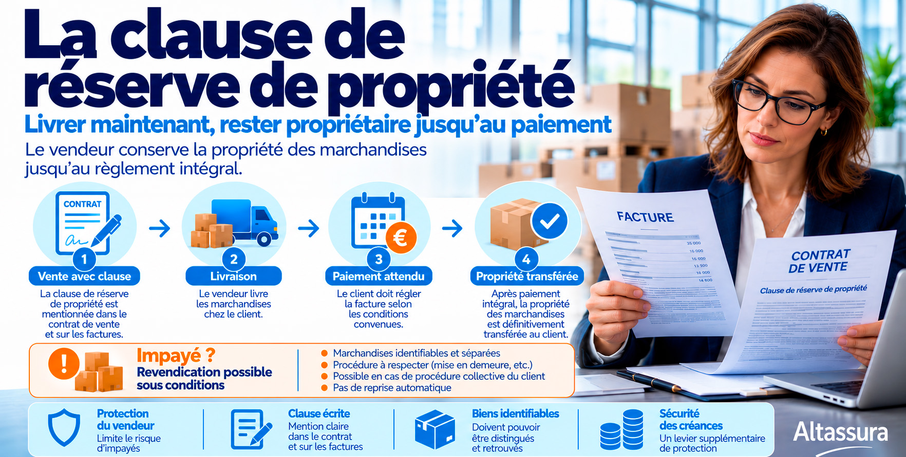 Fonctionnement de la clause de réserve de propriété et protection des factures impayées