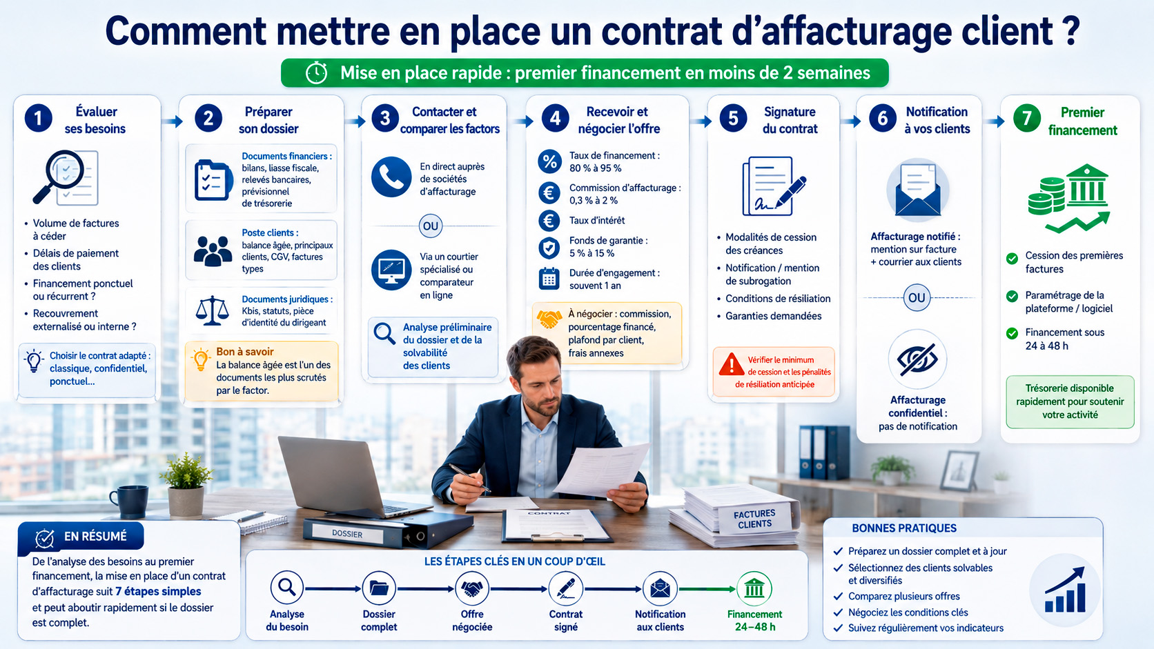 Comment mettre en place un contrat d'affacturage client ?