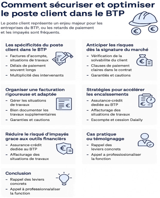 Comment sécuriser et optimiser le poste clients dans le BTP