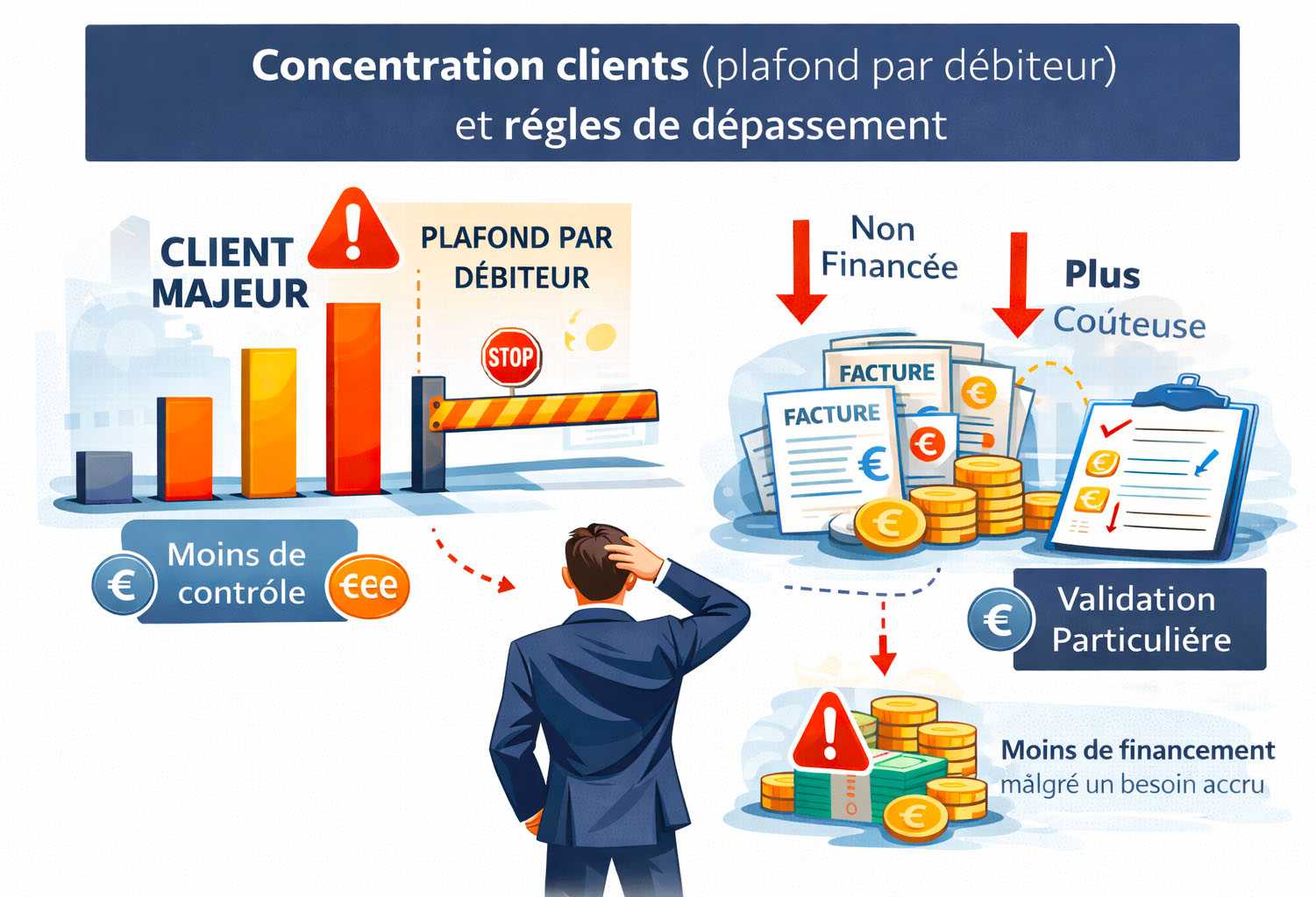 Concentration clients dans les clauses d’un contrat d’affacturage
