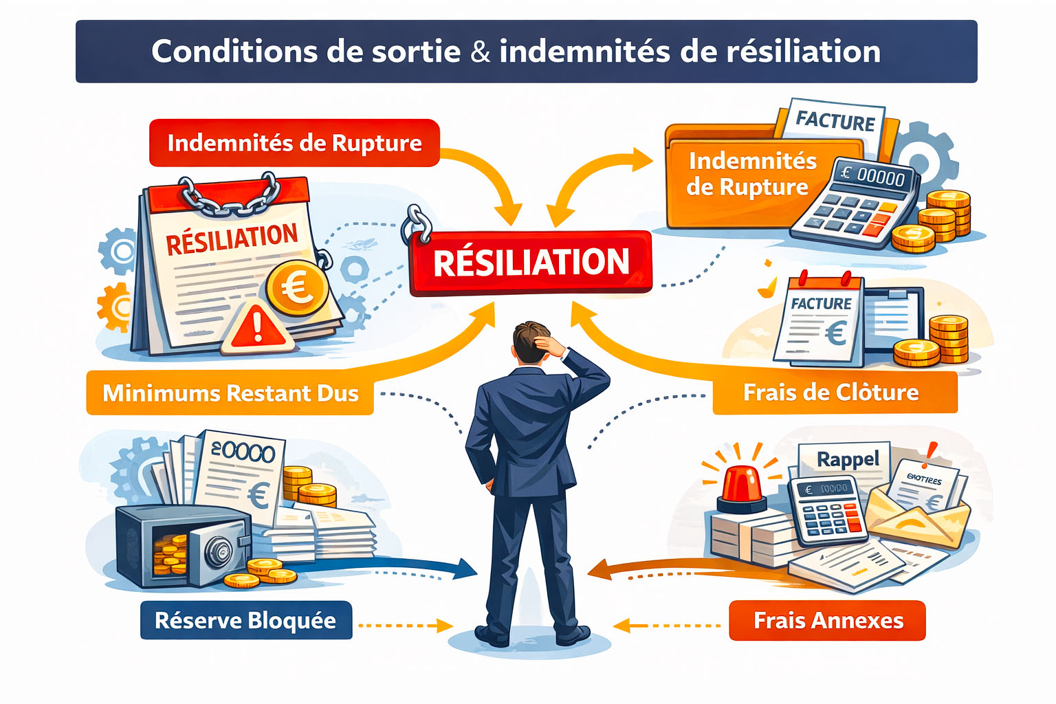 Conditions de sortie et indemnités de résiliation dans les clauses d’un contrat d’affacturage
