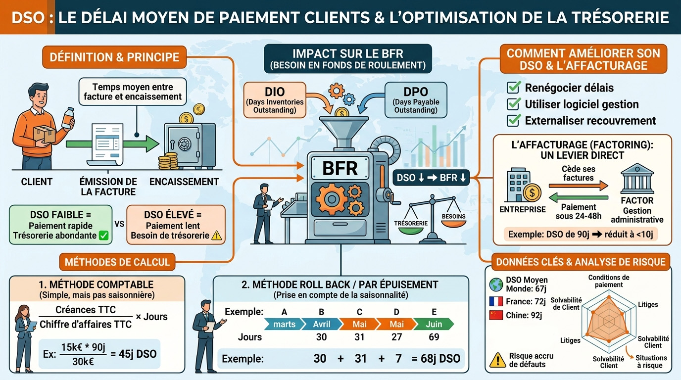 DSO : définition, calcul et amélioration du Days Sales Outstanding