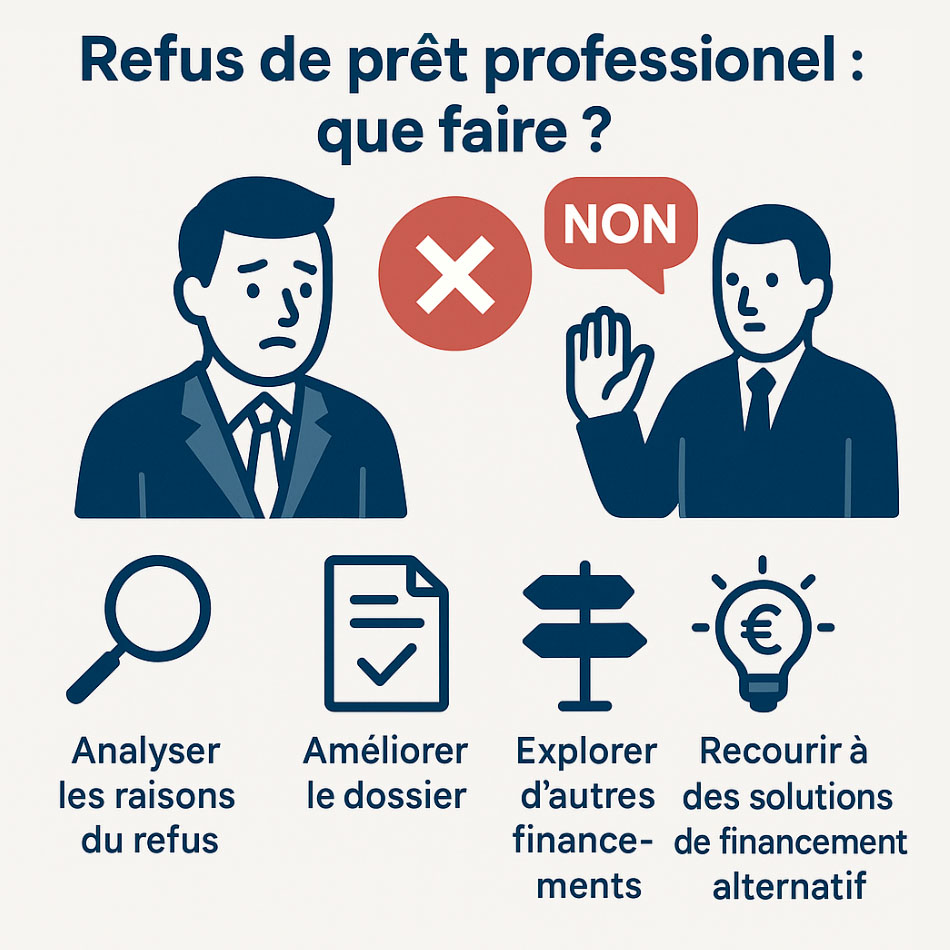 Rebondir après un refus de crédit professionnel