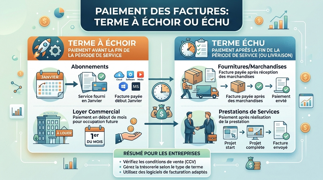 Terme à échoir et terme échu